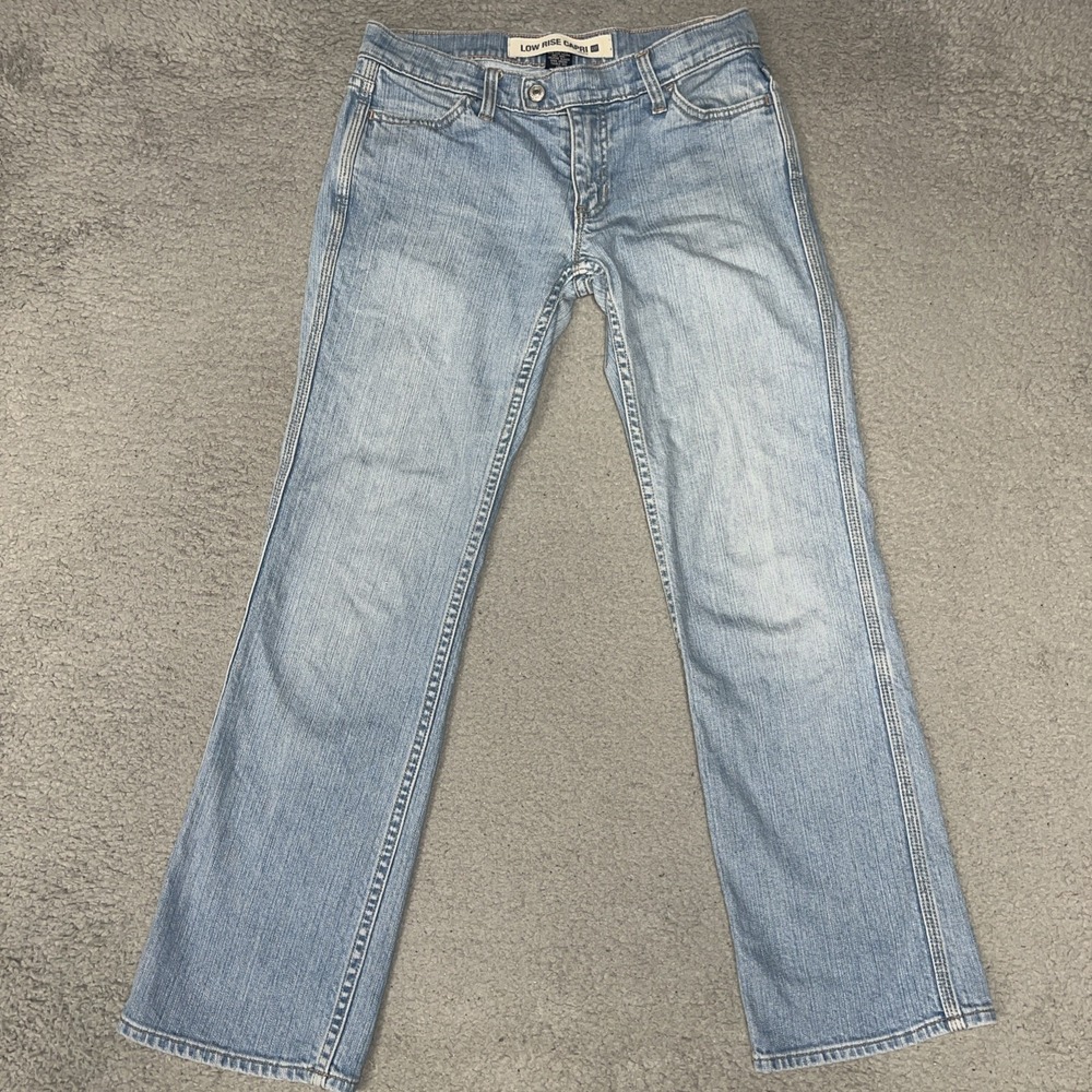 VTG Gap Jeans Women's Sz 4 (28x28) Blue Denim Low Rise Capri Stretch Cropped Y2K